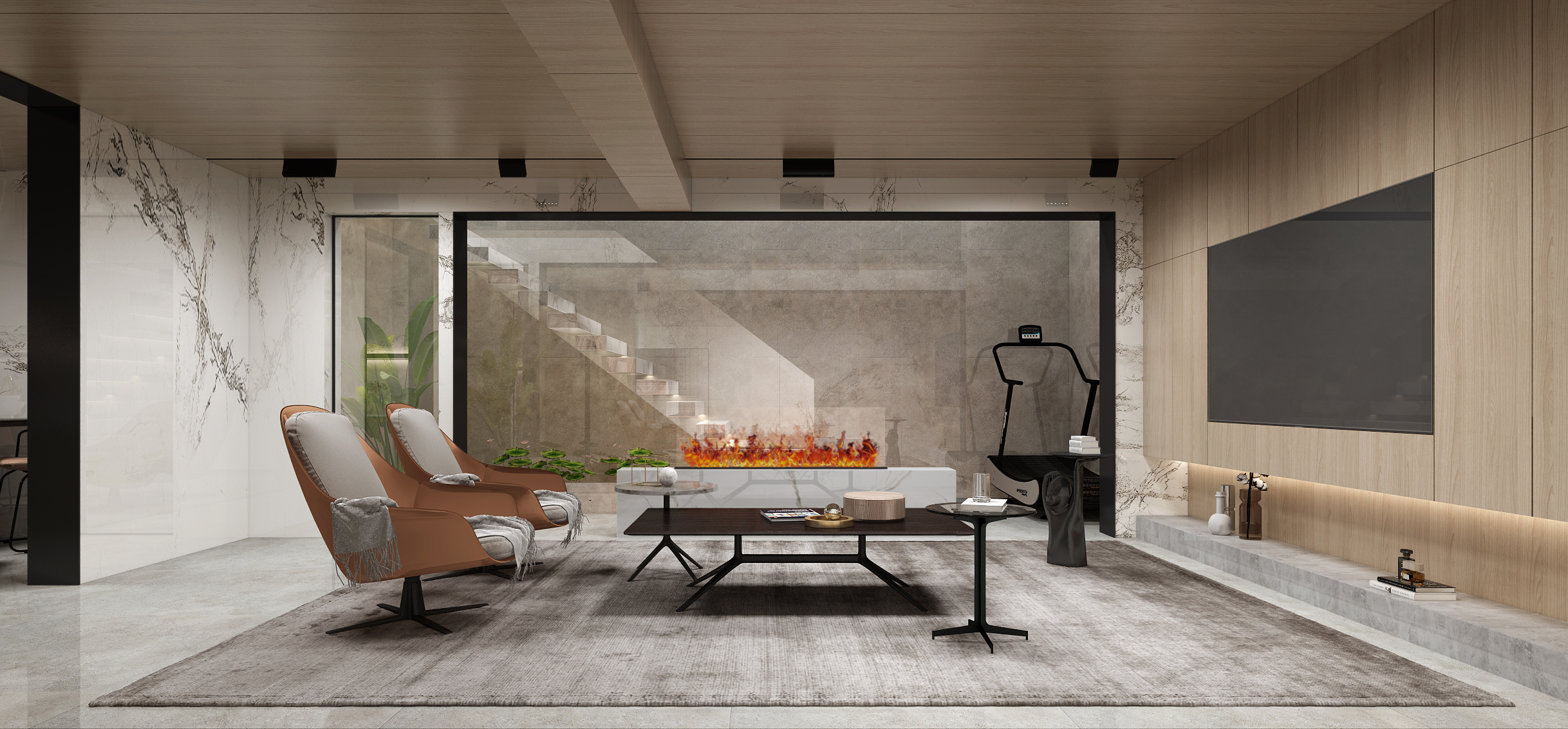 一楼带地下室的空间魔法 | 简与奢的完美融合-12