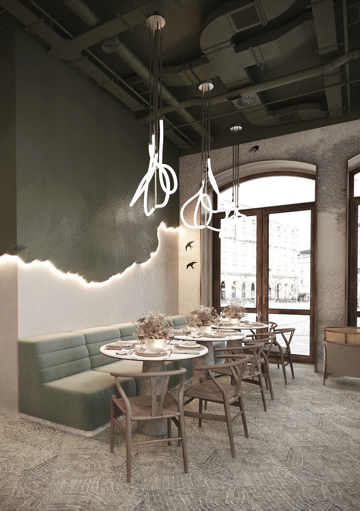 设计感超强的餐厅设计 很有意境！-21