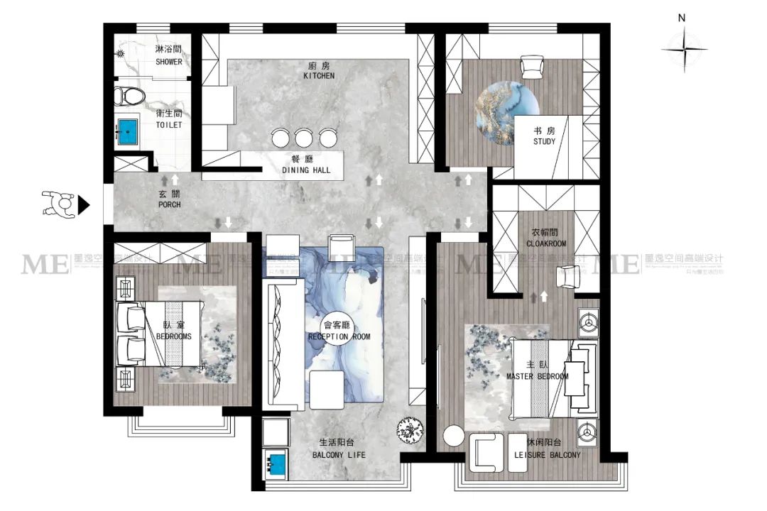 锦绣华府现代风设计,温馨舒适多功能空间-21