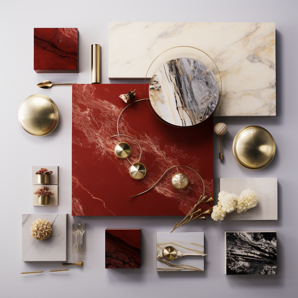 Luxury red mood boards for interior design-5