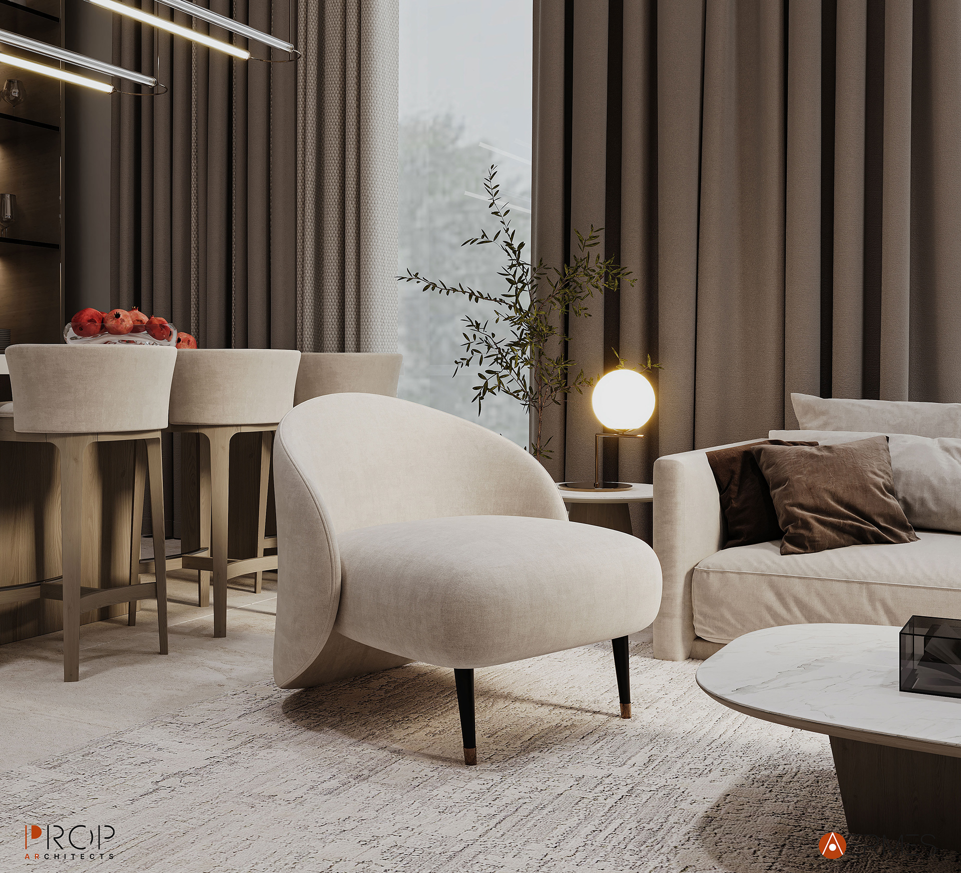 VILLA INTERIOR（别墅室内设计）丨沙特阿拉伯吉赞丨PROP & AERMES ARCHITECTS-7