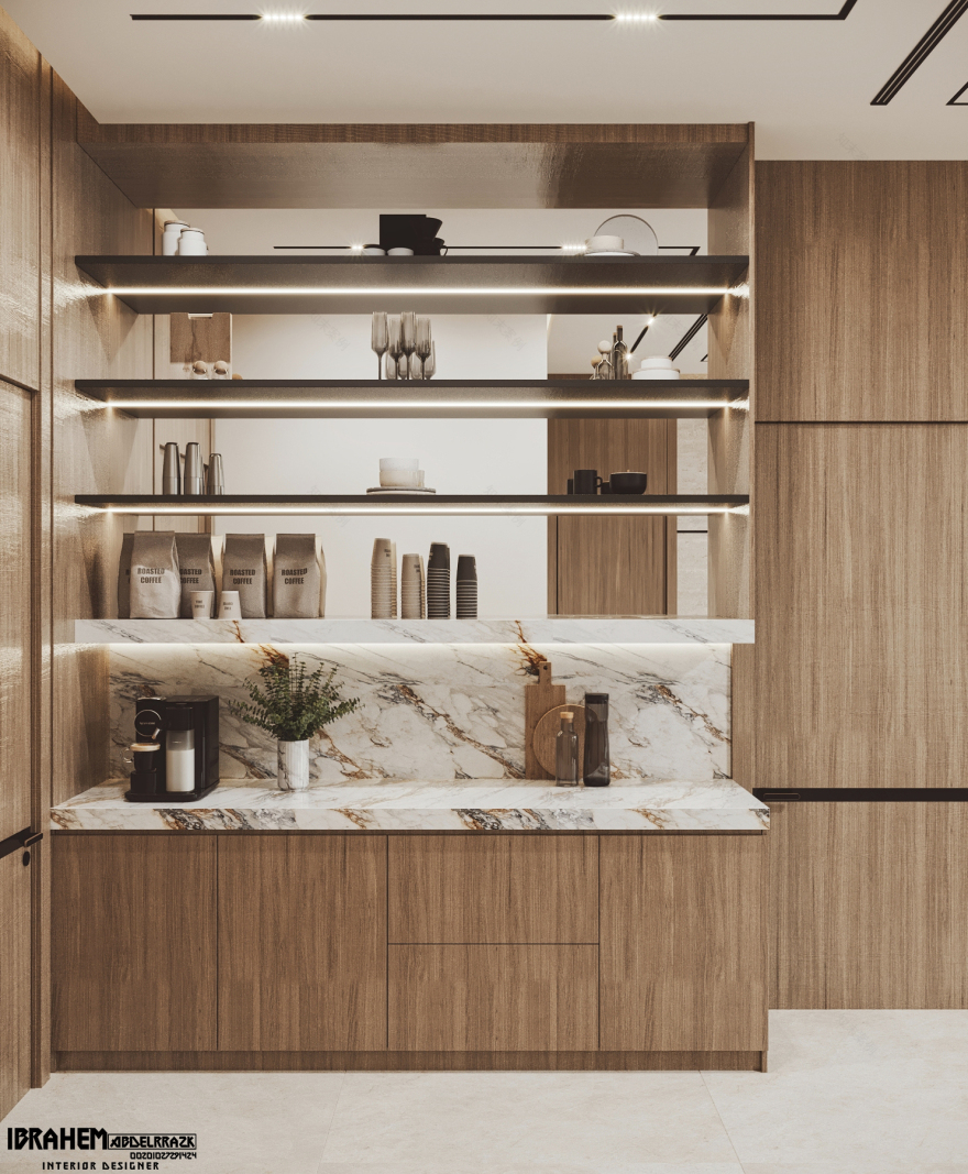 现代家庭大厅+楼梯丨IBRAHIM ABDELRAZK-24