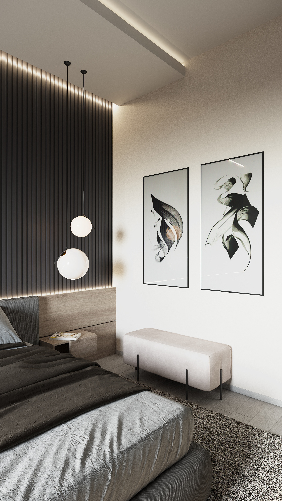 深色系公寓设计 这样设计也太有感觉了吧-18