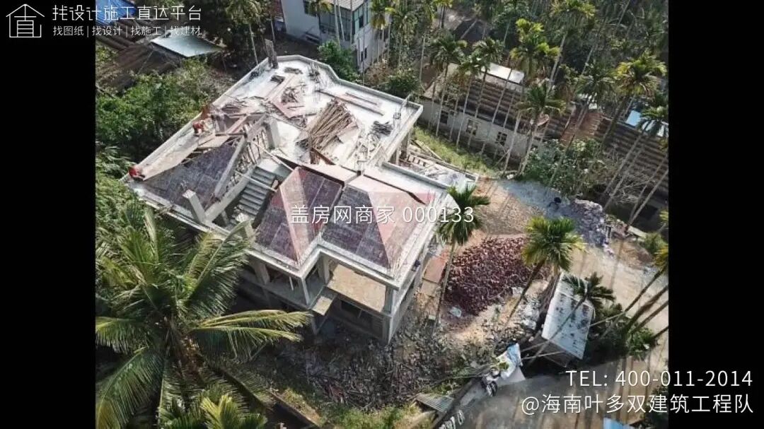 【施工队案例】海南琼海俞家二层欧式别墅施工-19