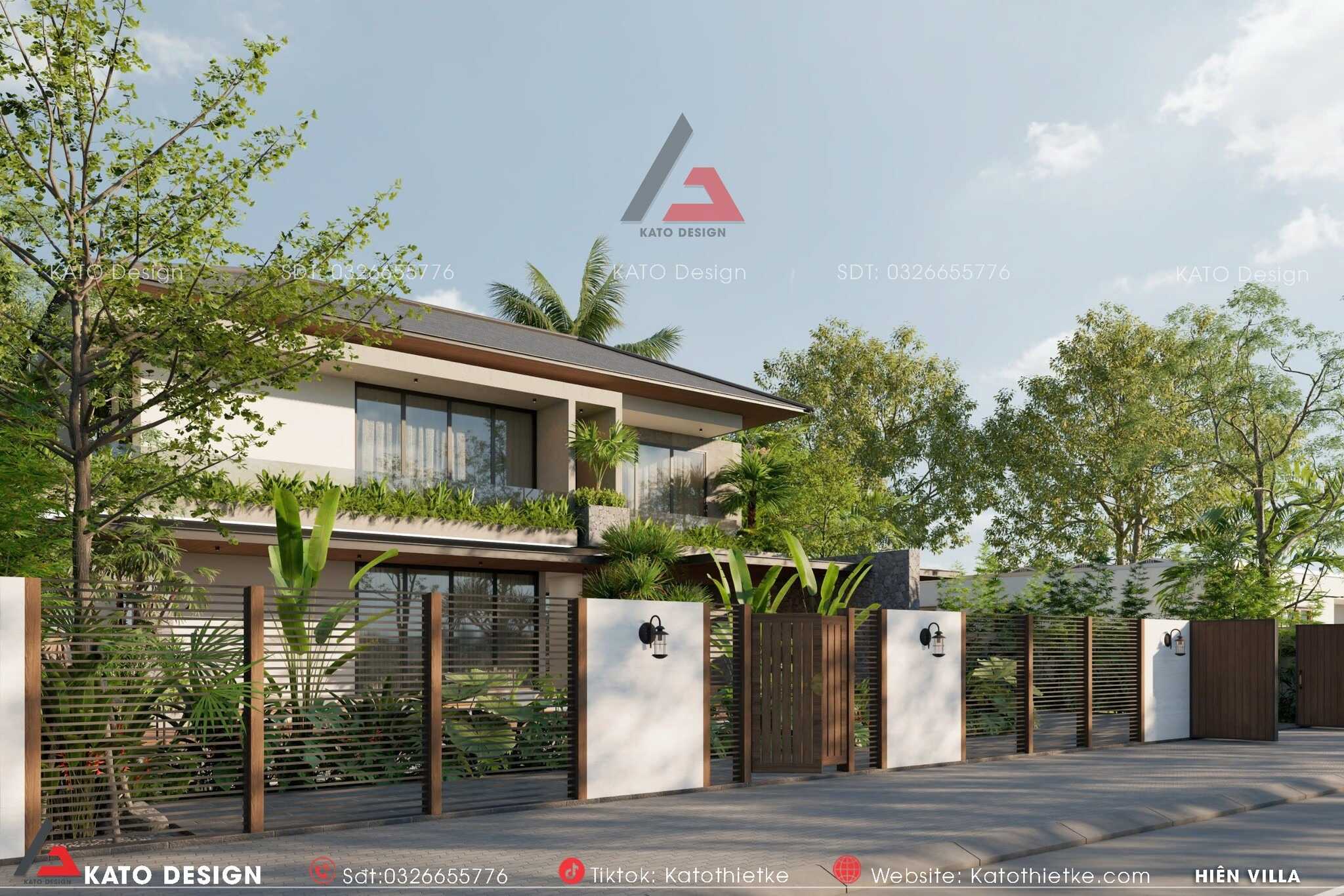 由于 Hiên 可能是人名、地名等特定名称,在没有更多背景信息的情况下难以准确翻译,这里只能保留英文形式,将 Hiên villa 直接表述为 希恩别墅(假设 Hiên 音译为 希恩 ,但不保证符合实际情况) 丨KATO Thiết Kế-8