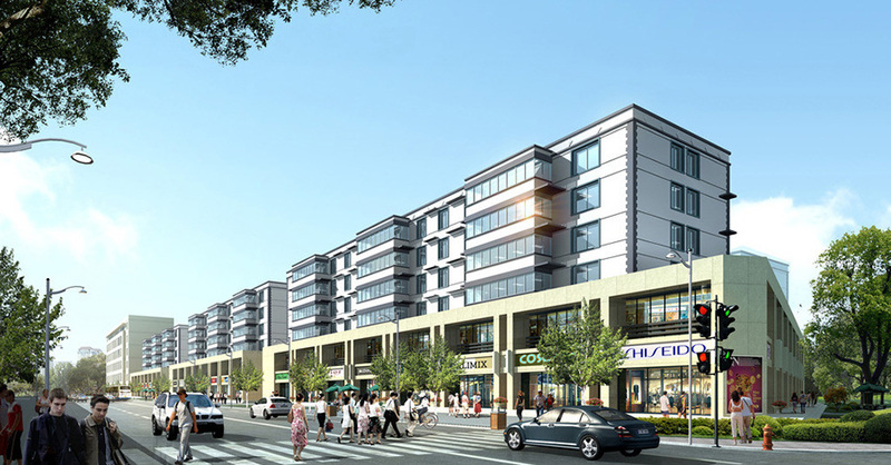 繁华都市中的宜居绿洲·商住楼建筑外观设计案例-30