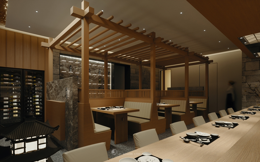 日料店效果图渲染-8