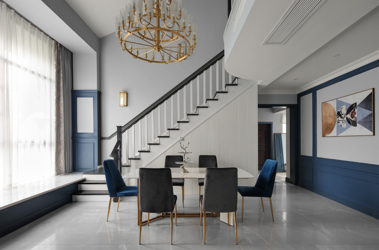 清羽设计 · 成都 178㎡优雅灰蓝家居,打造舒缓港湾氛围-25