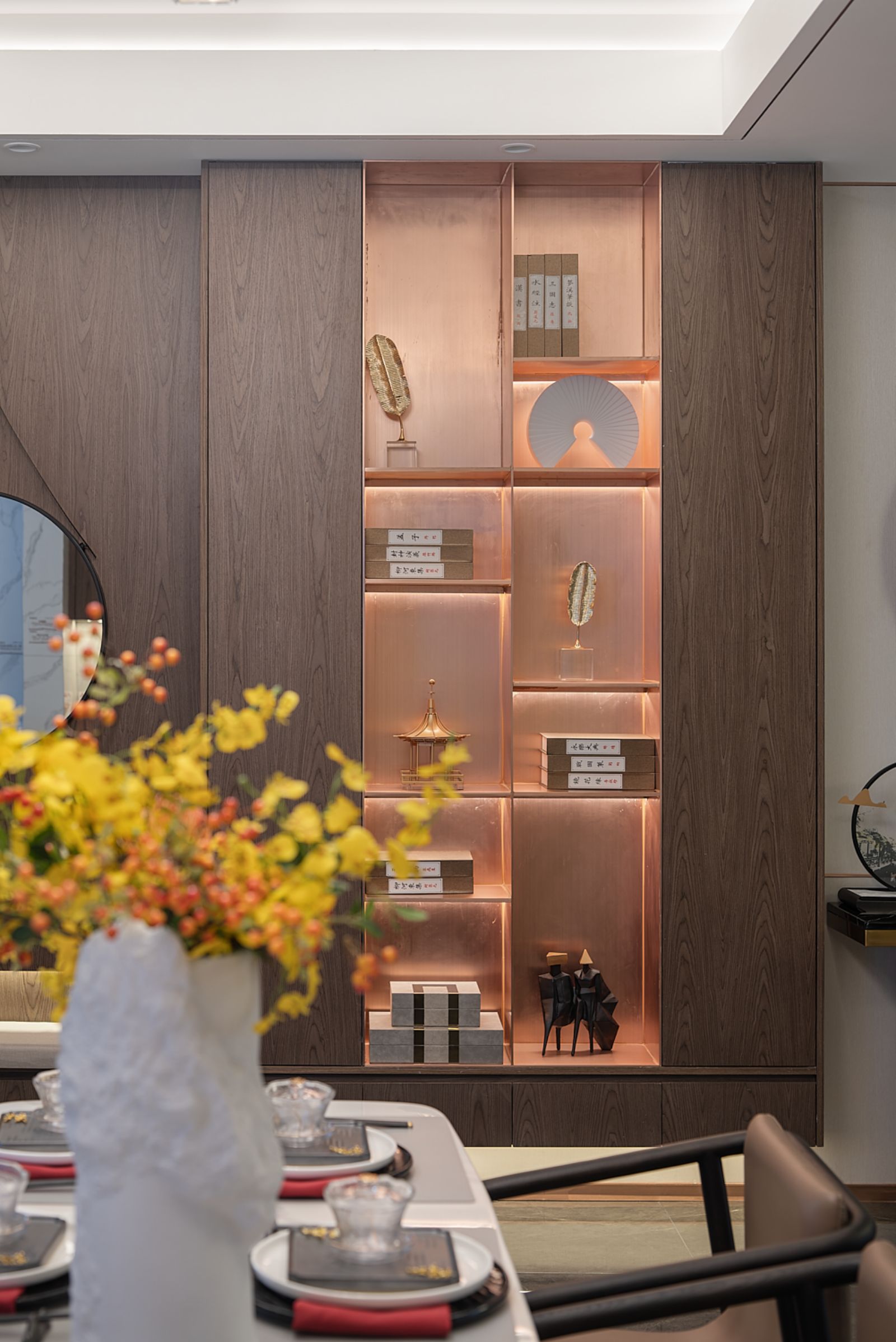 将中国元素融入客餐厅卧室丨中国驻马店丨运成设计-18