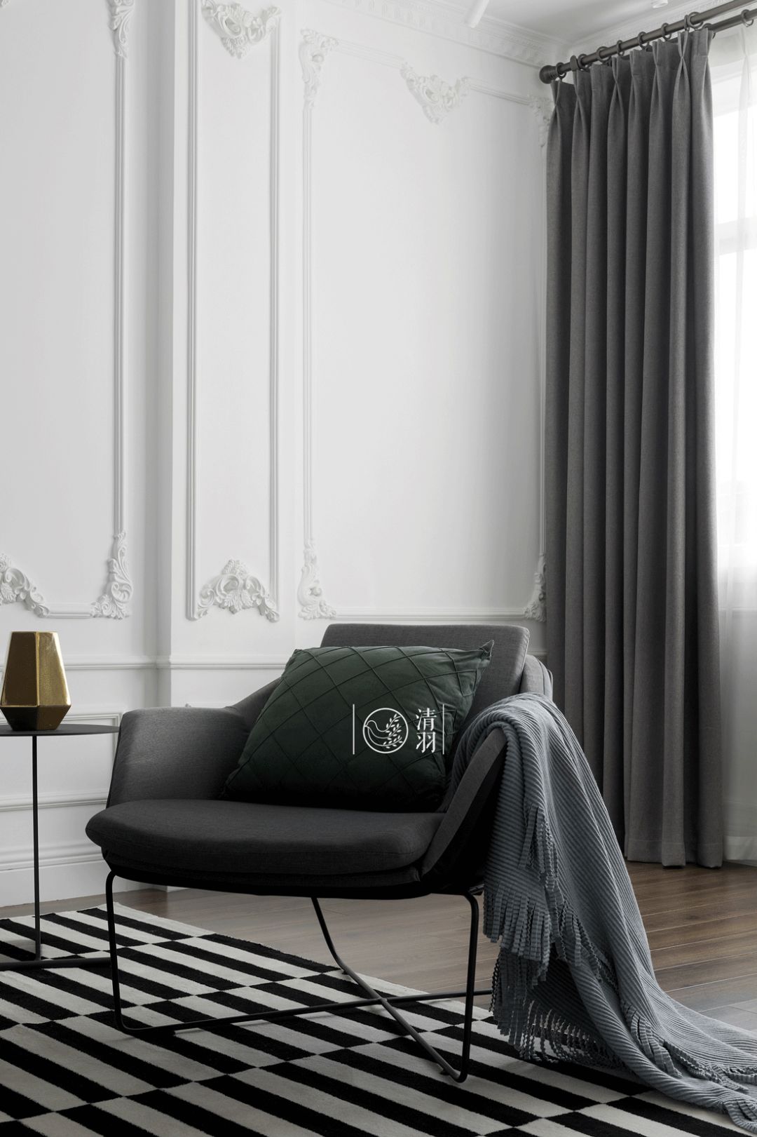 清羽设计打造精致复古布梵良品家居-19