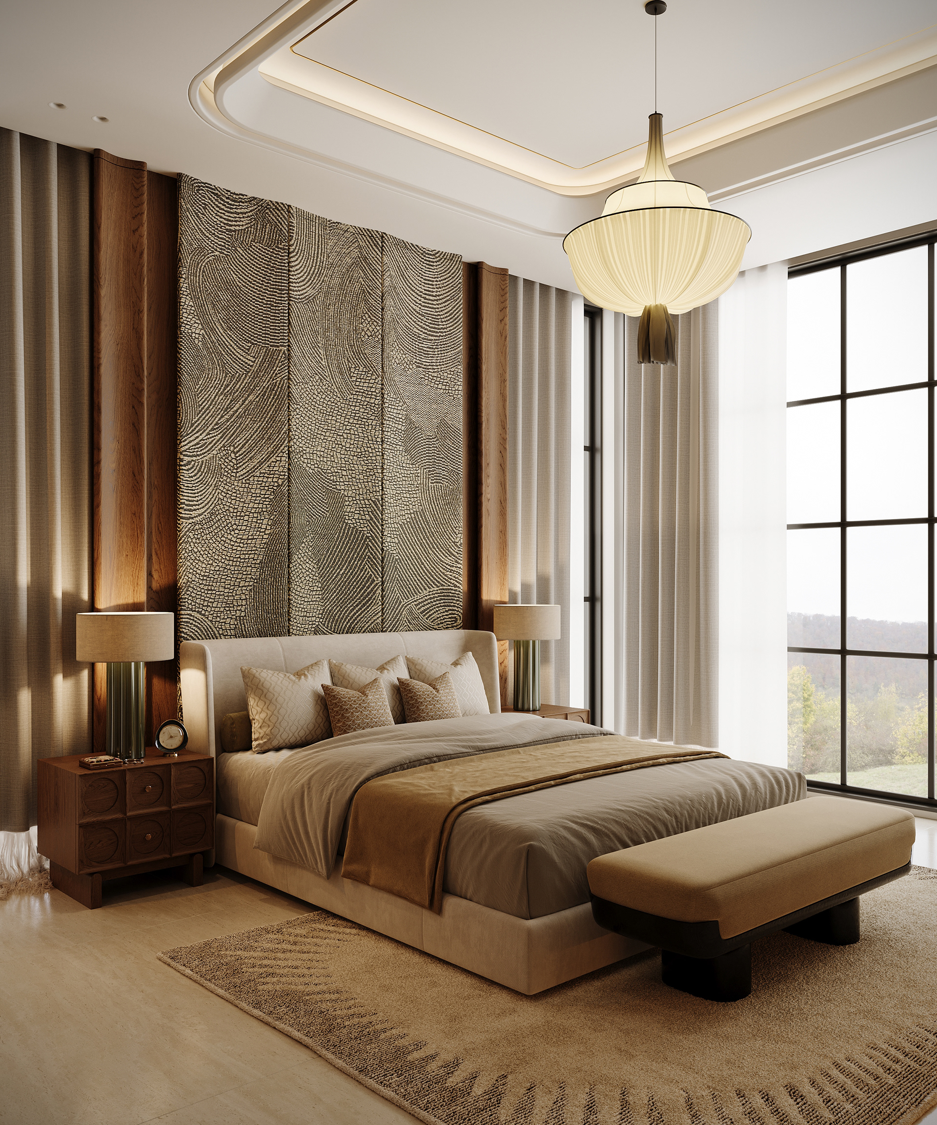 中世纪风格卧室设计丨沙特阿拉伯丨Hanan magdy（For scene architechts）-4