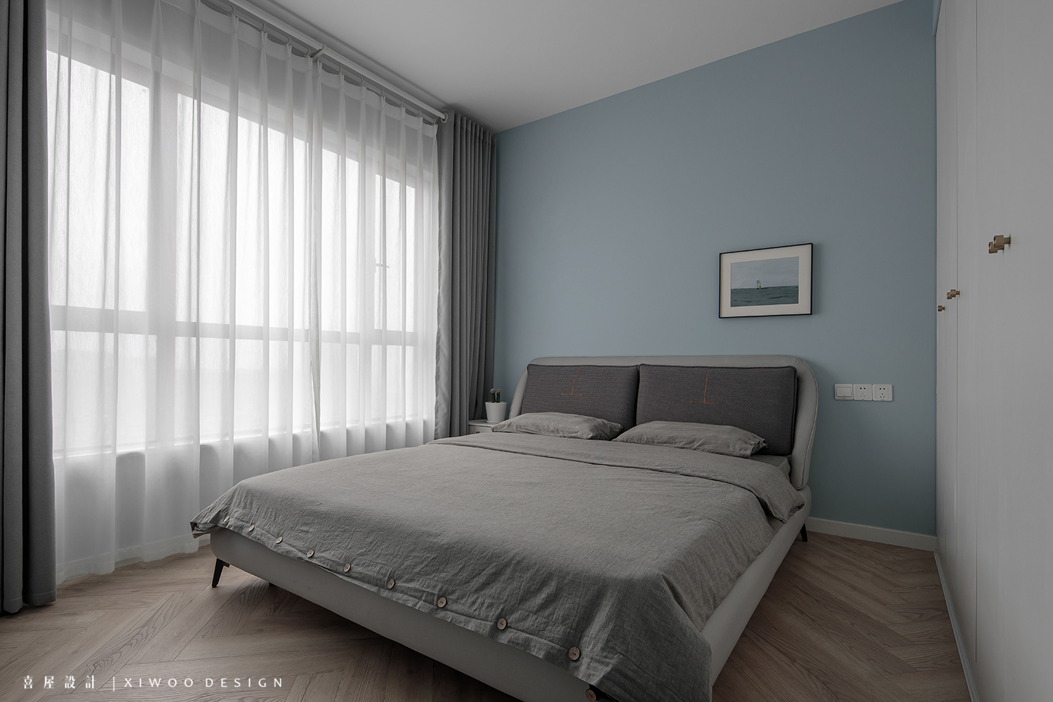 极繁主义打造蓝色海洋之家,温馨治愈空间-31