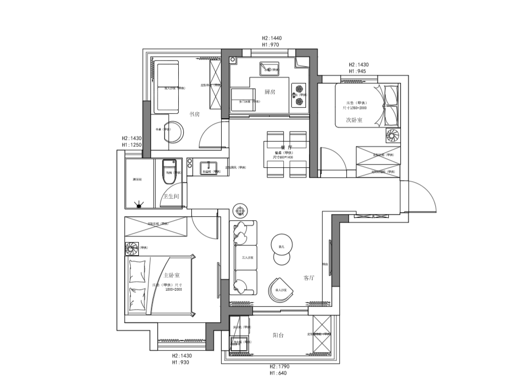 小三房空间高效利用,打造实用美观家居-6