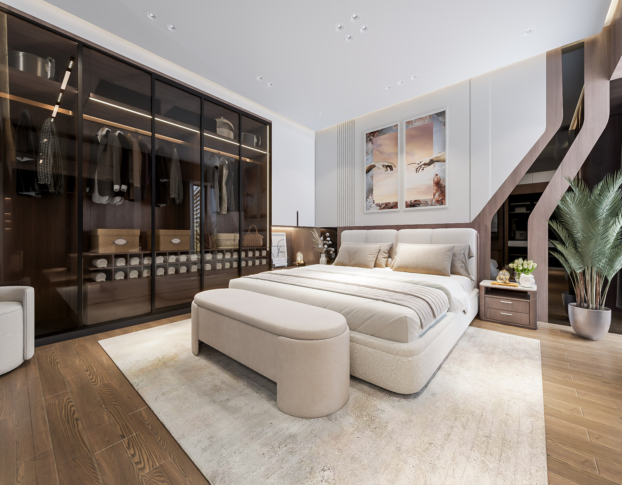 优雅带私人浴室的主卧设计丨S90 architect-11