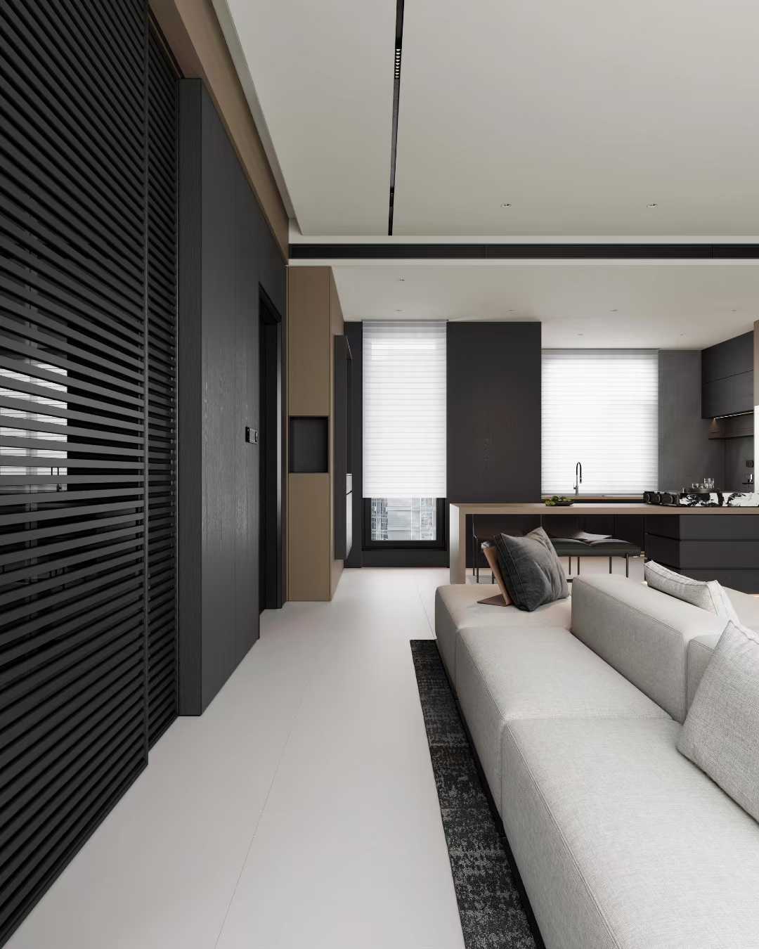 黑白木色结合的意式极简-5