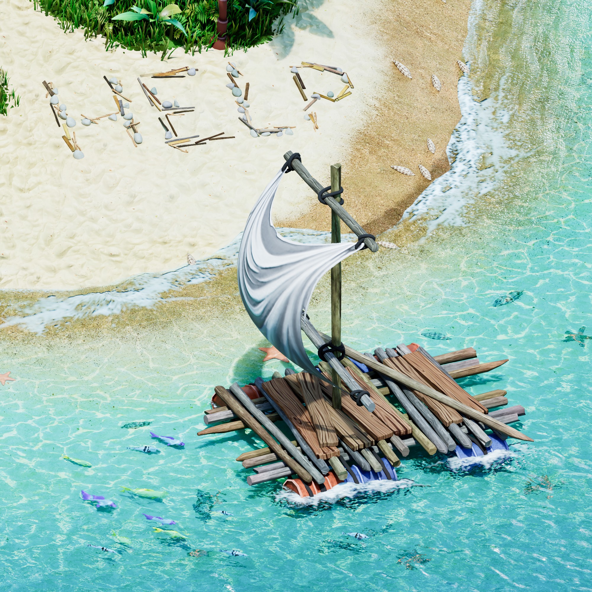 Stylized Desert Island-1