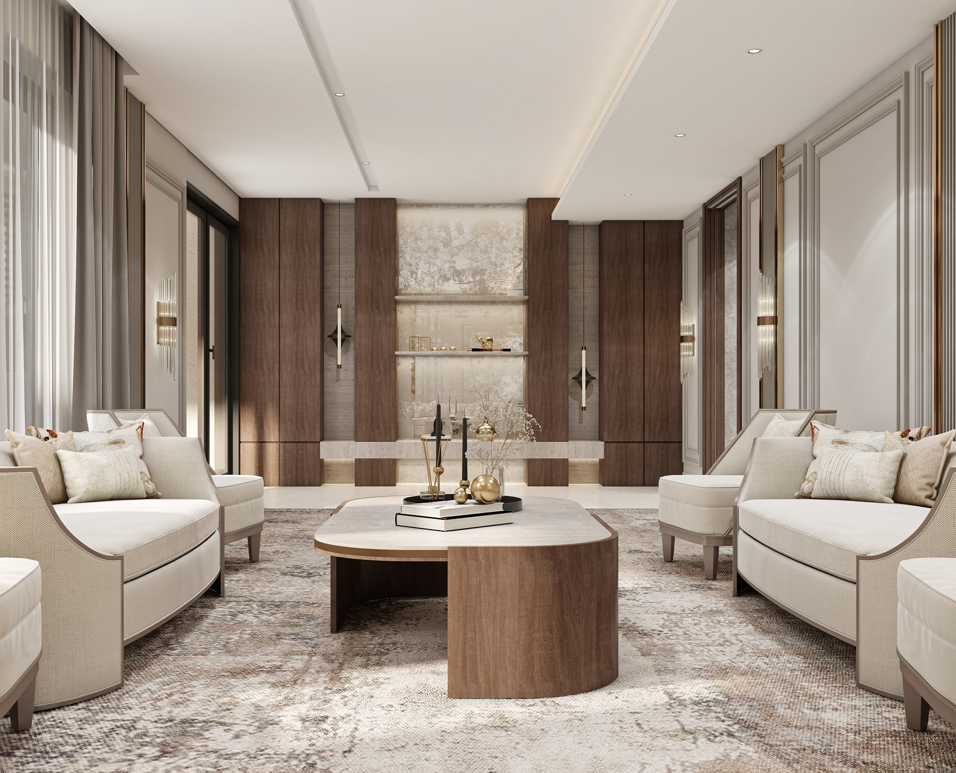 Luxury Simi Classic Men Majlis Design In KSA-20