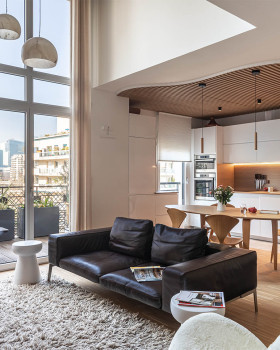 Neuilly  sur  Seine公寓复式翻新丨Tiffany Fayolle