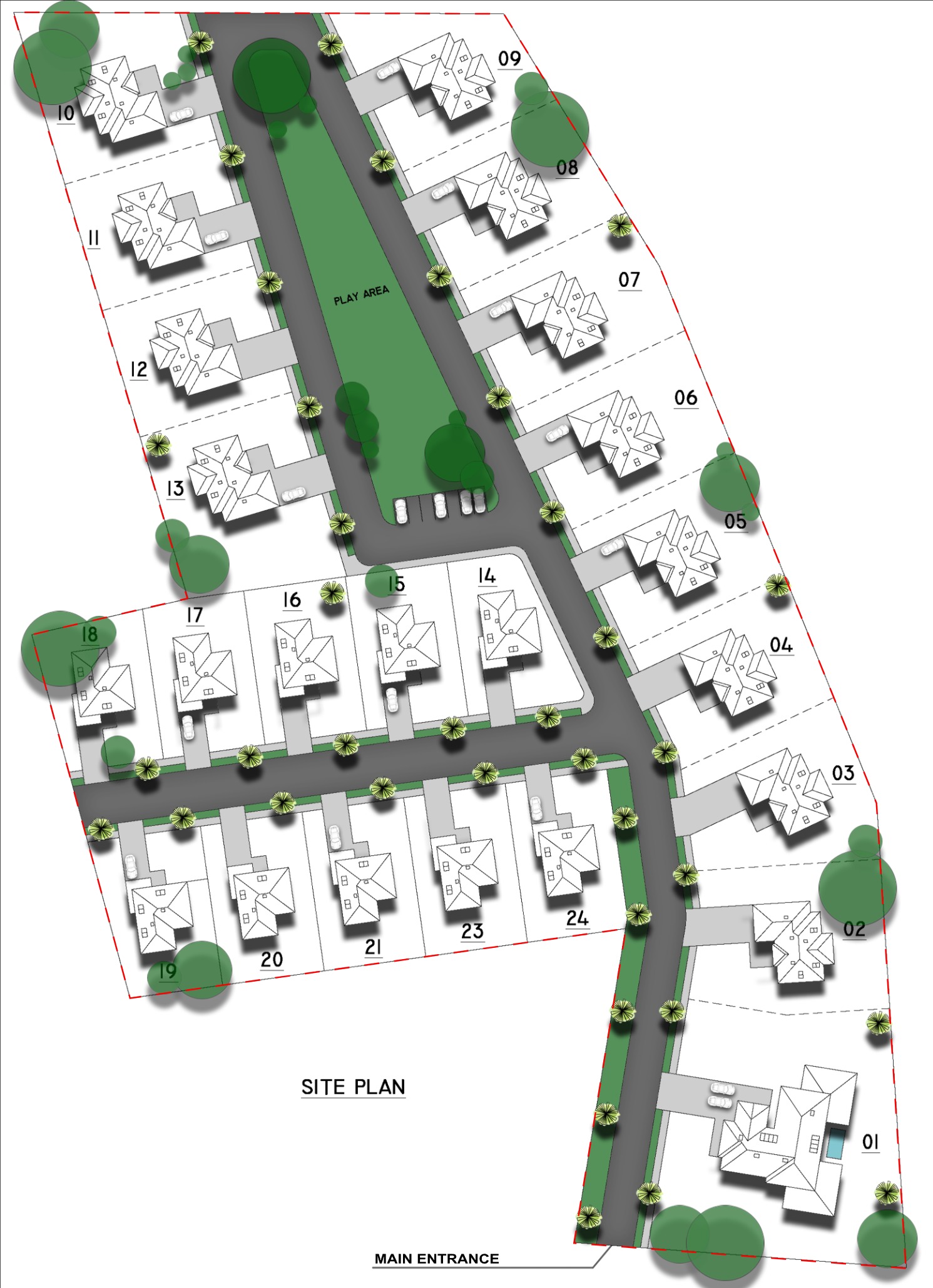 Housing Community Site Plan-1