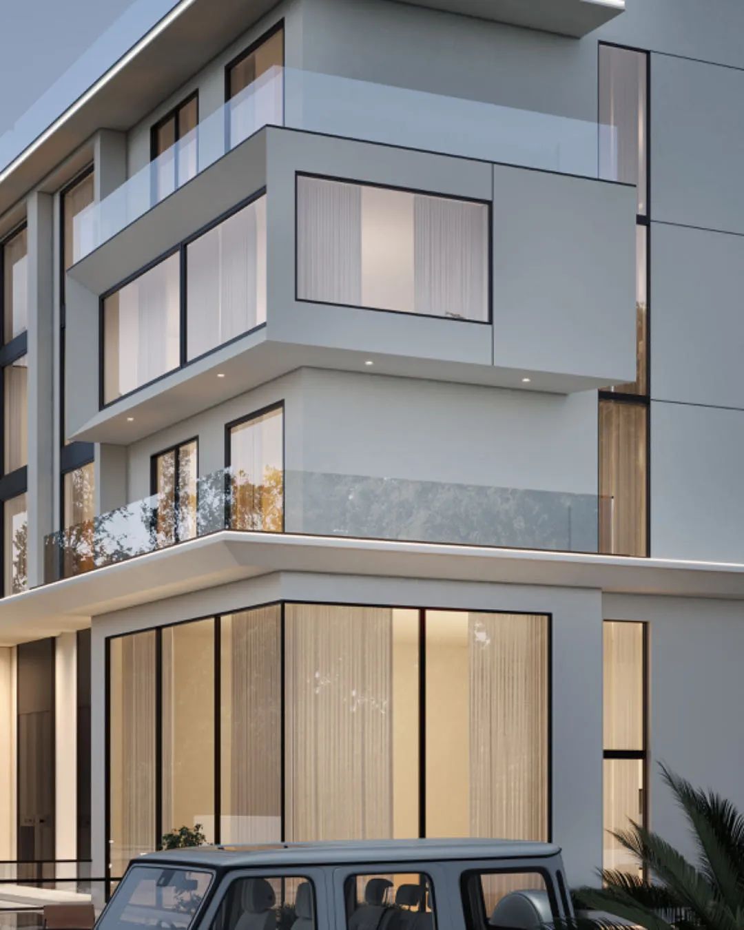 极简双拼别墅外立面设计-17