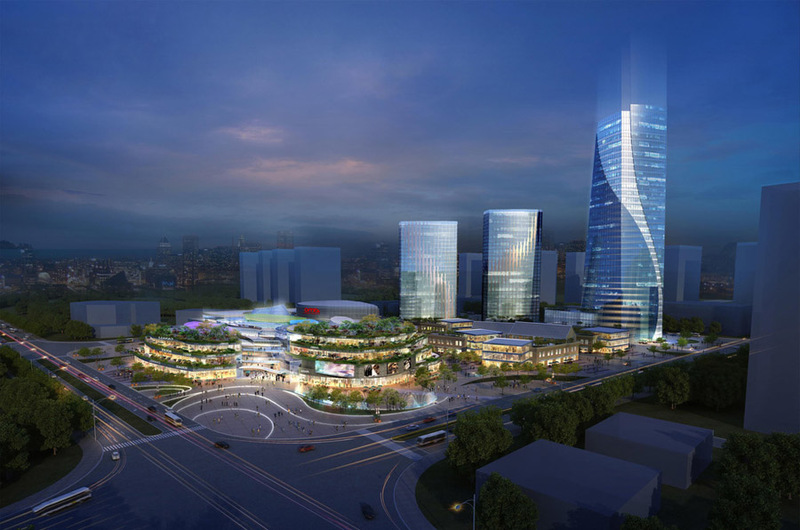 城市中央商务区设计案例效果图2-4