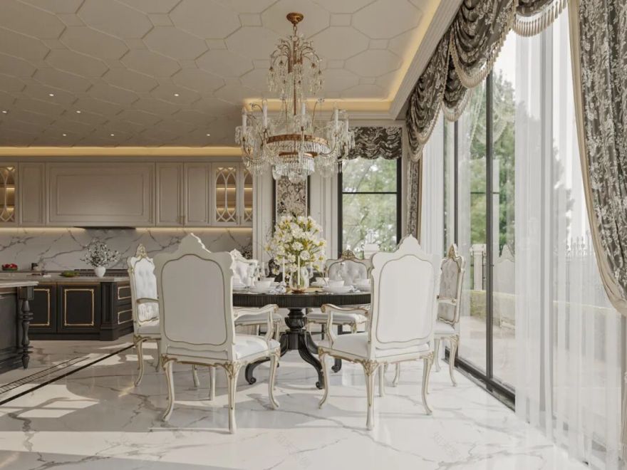 P.W.璞物设计丨多伦多1300㎡独栋别墅,雕花琢韵墅写人生-37