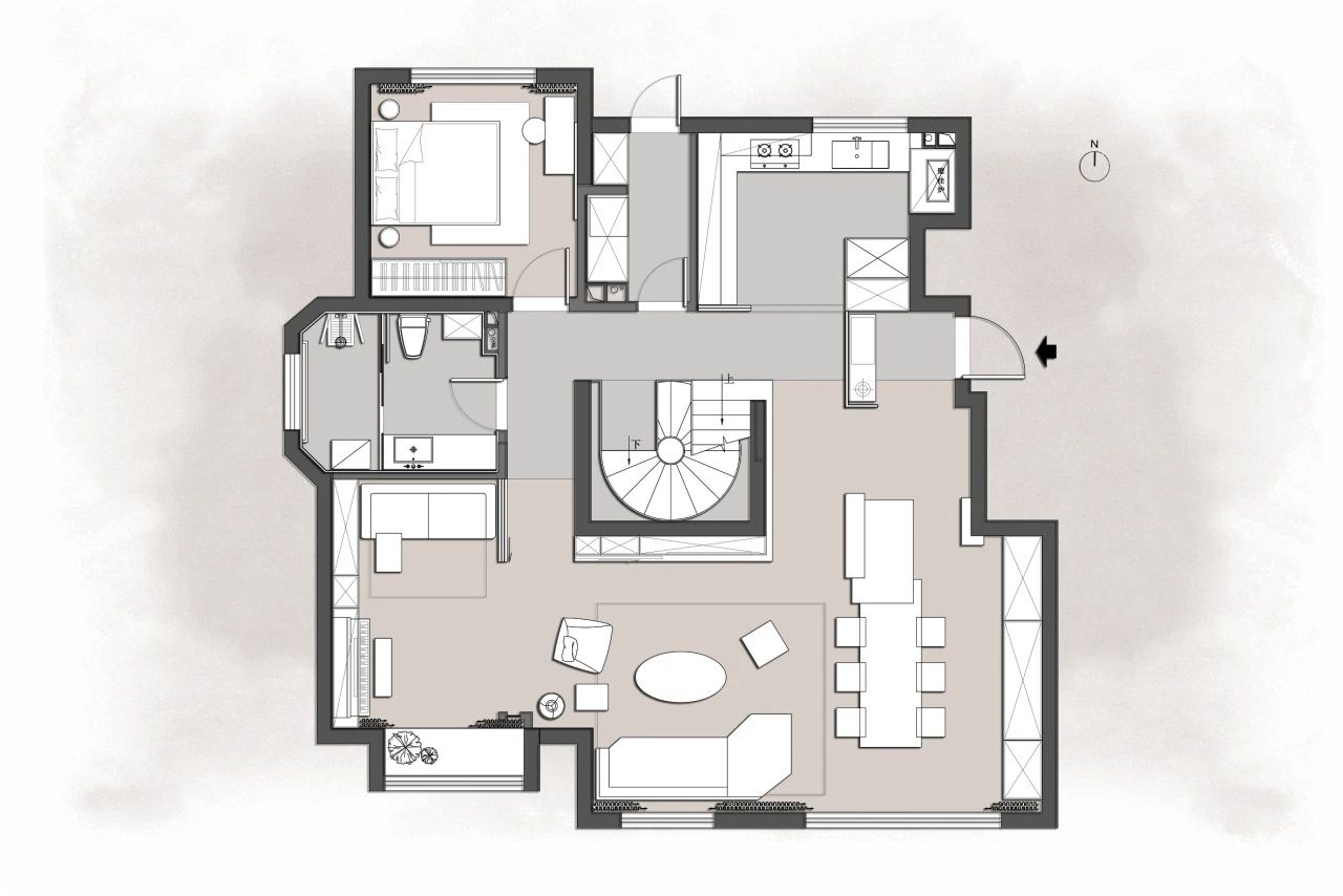 天津360㎡光影雅宅丨中国天津丨清美空间设计-5