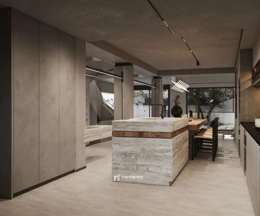 尚层作品丨350㎡侘寂风,野性的质朴居所-61