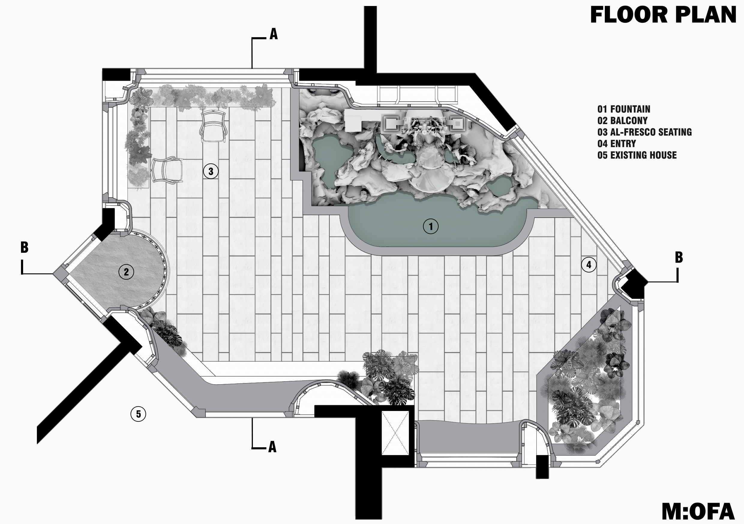 爱情之泉庭院丨印度新德里丨MOFA Studio-157