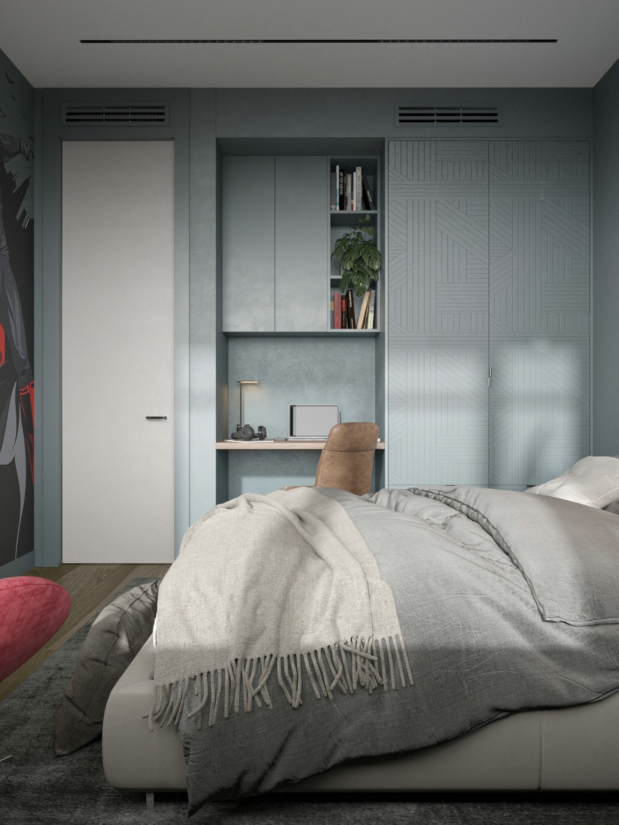 113㎡ 简约风公寓设计-15