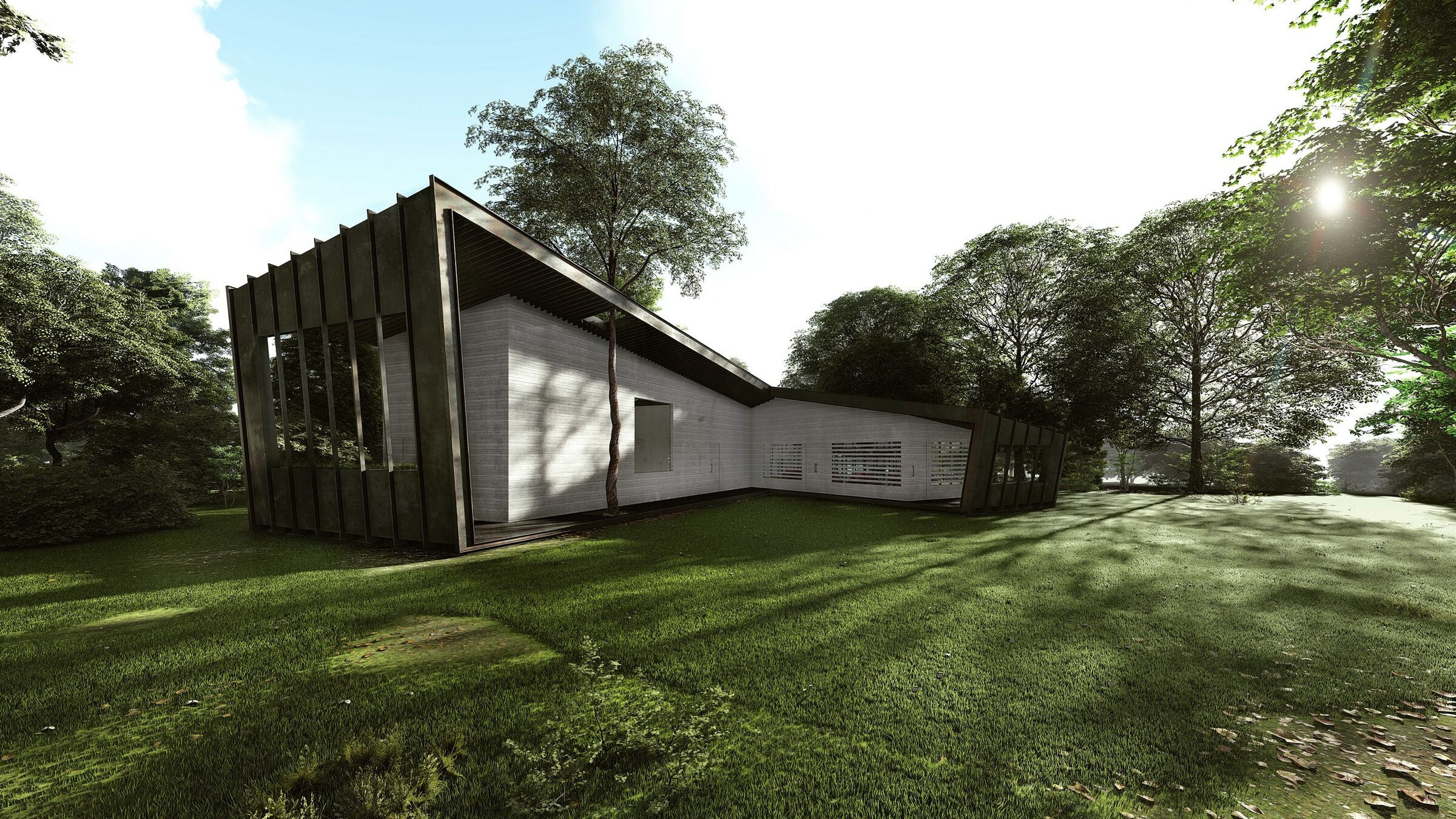 三角形的独立别墅 · Heram Architects 的绿色温室设计-28