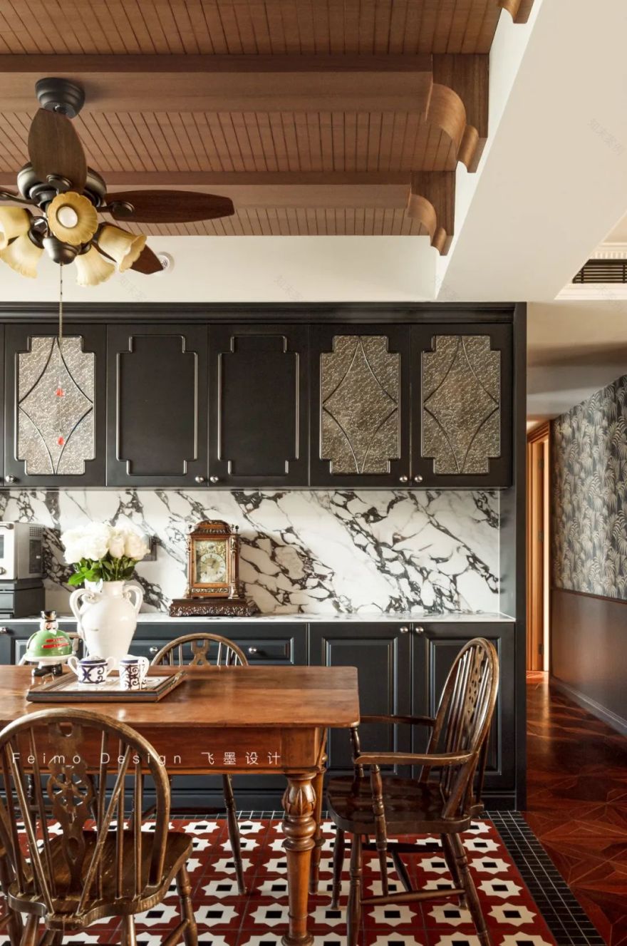 淮南南山里139㎡复古南洋风家居设计,藏身图书馆的定制生活-50