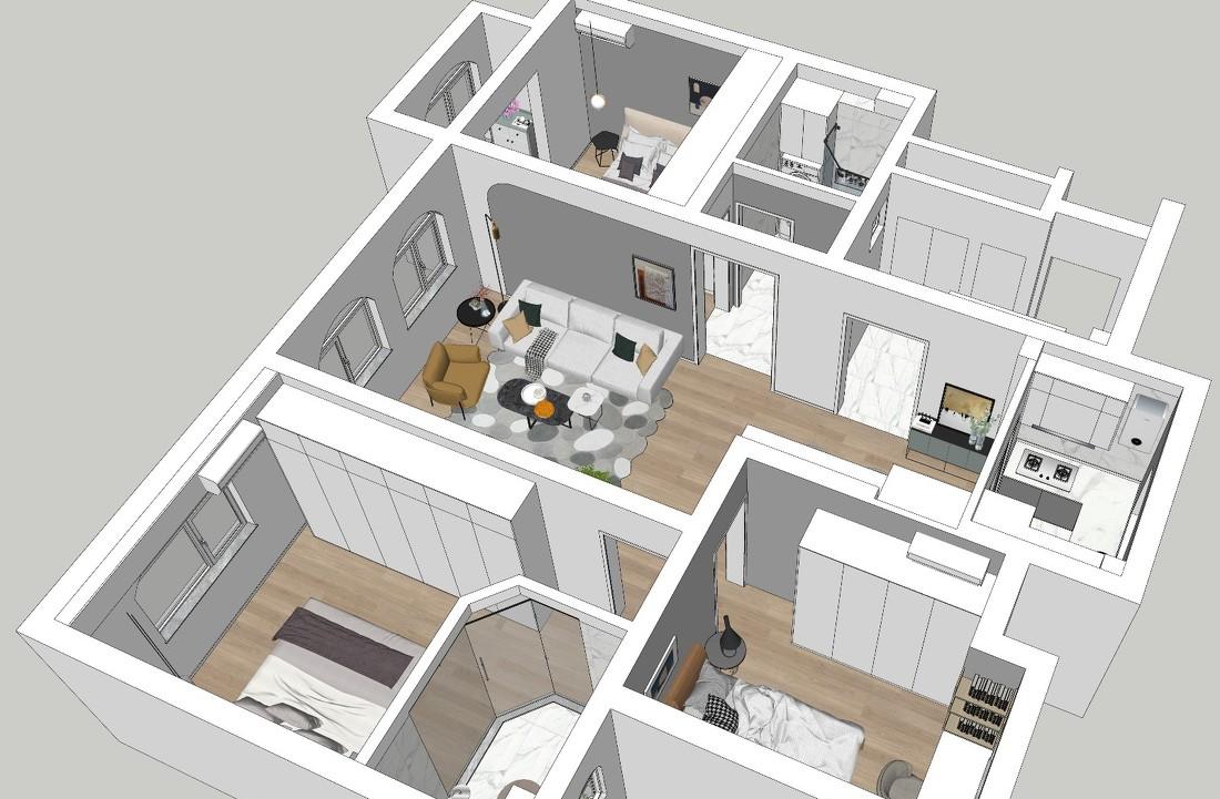 空姐之家 | 舒适实用空间设计-8