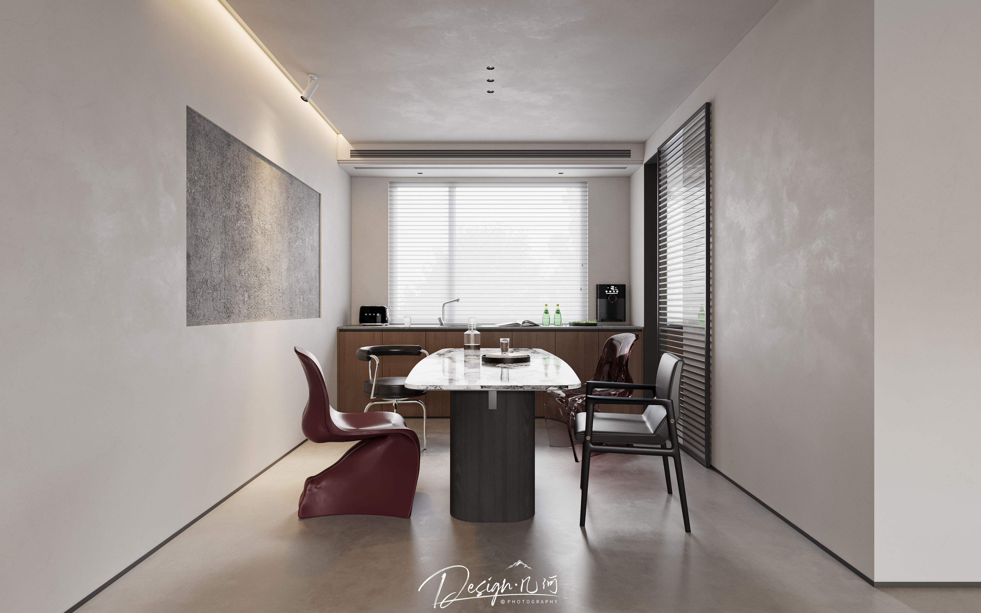 几何空间视觉表现 | 星海国际现代客餐厅（日景）-4