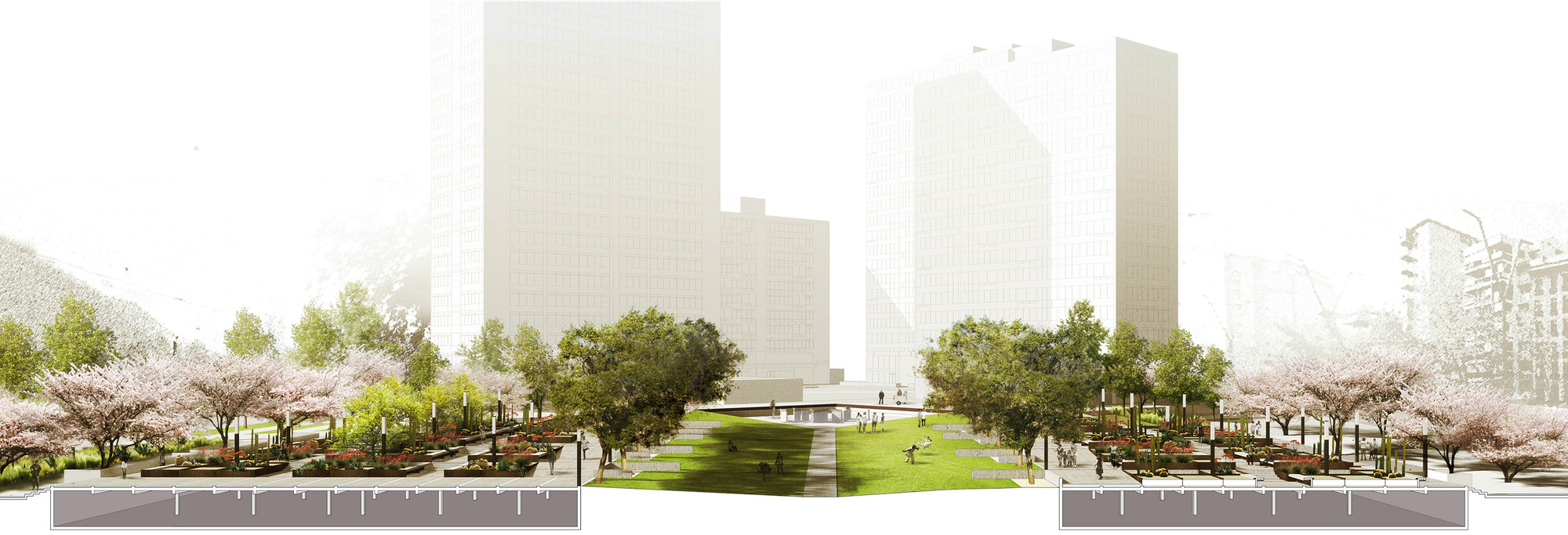 Torres de Tajamar公共广场设计竞赛项目丨智利-2