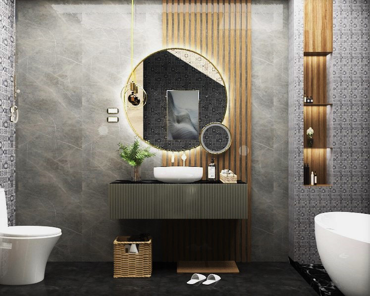 Smouha 公寓时尚浴室设计-12