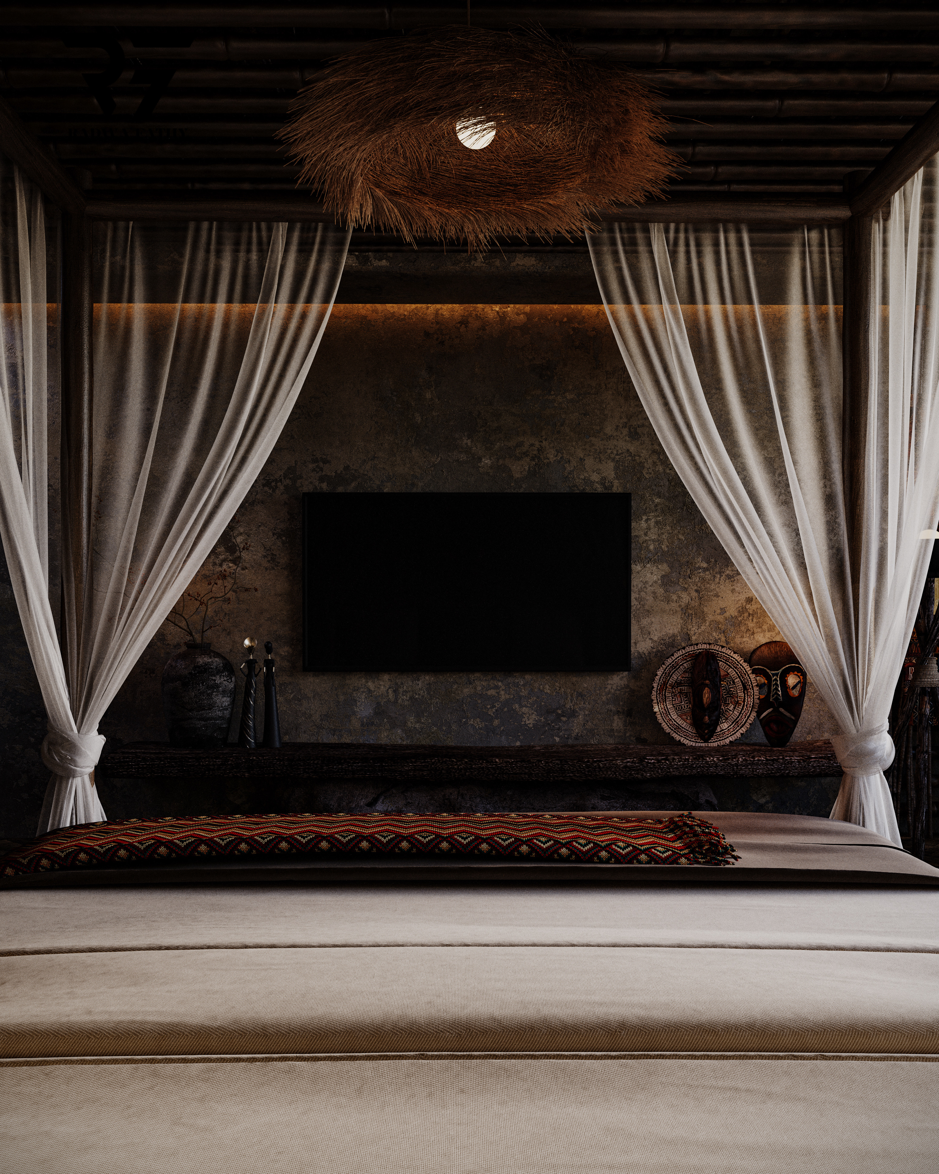 African bedroom-4