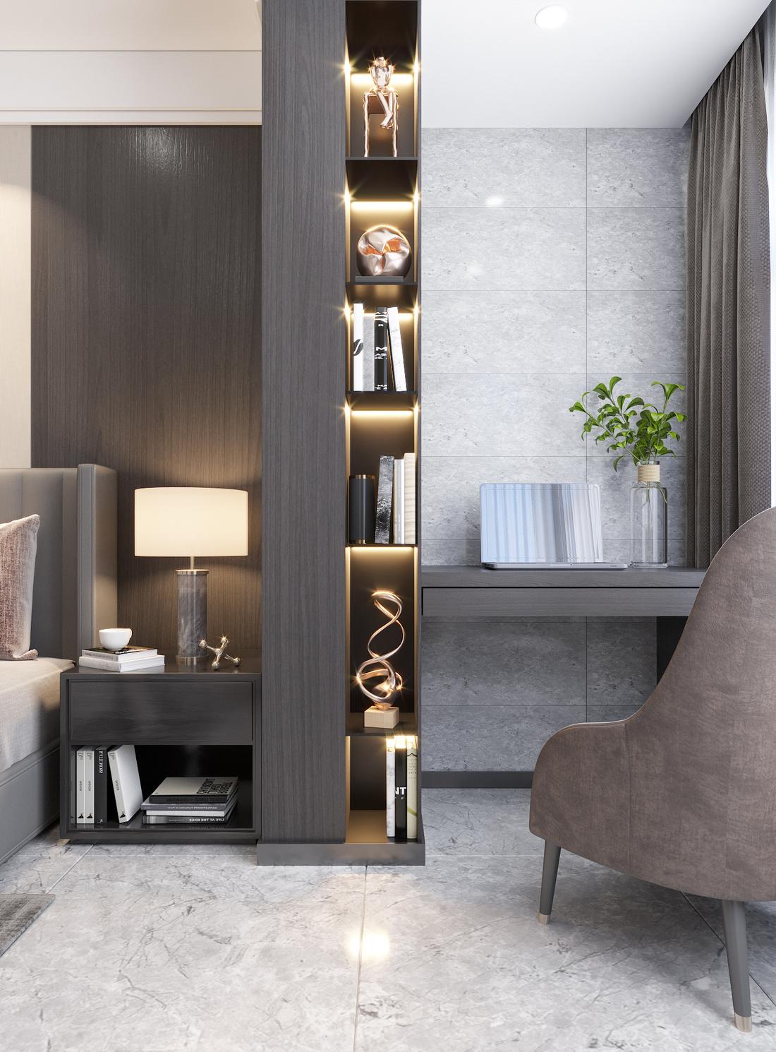 128m²现代简约暖色系-7