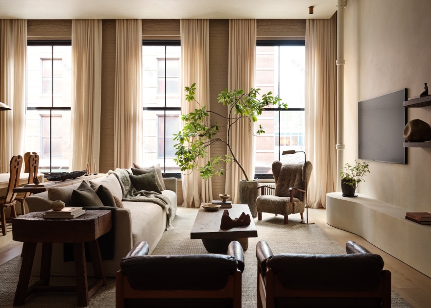 16 Crosby纽约极简主义公寓丨美国纽约丨Ember Studio的Steph Betesh-19