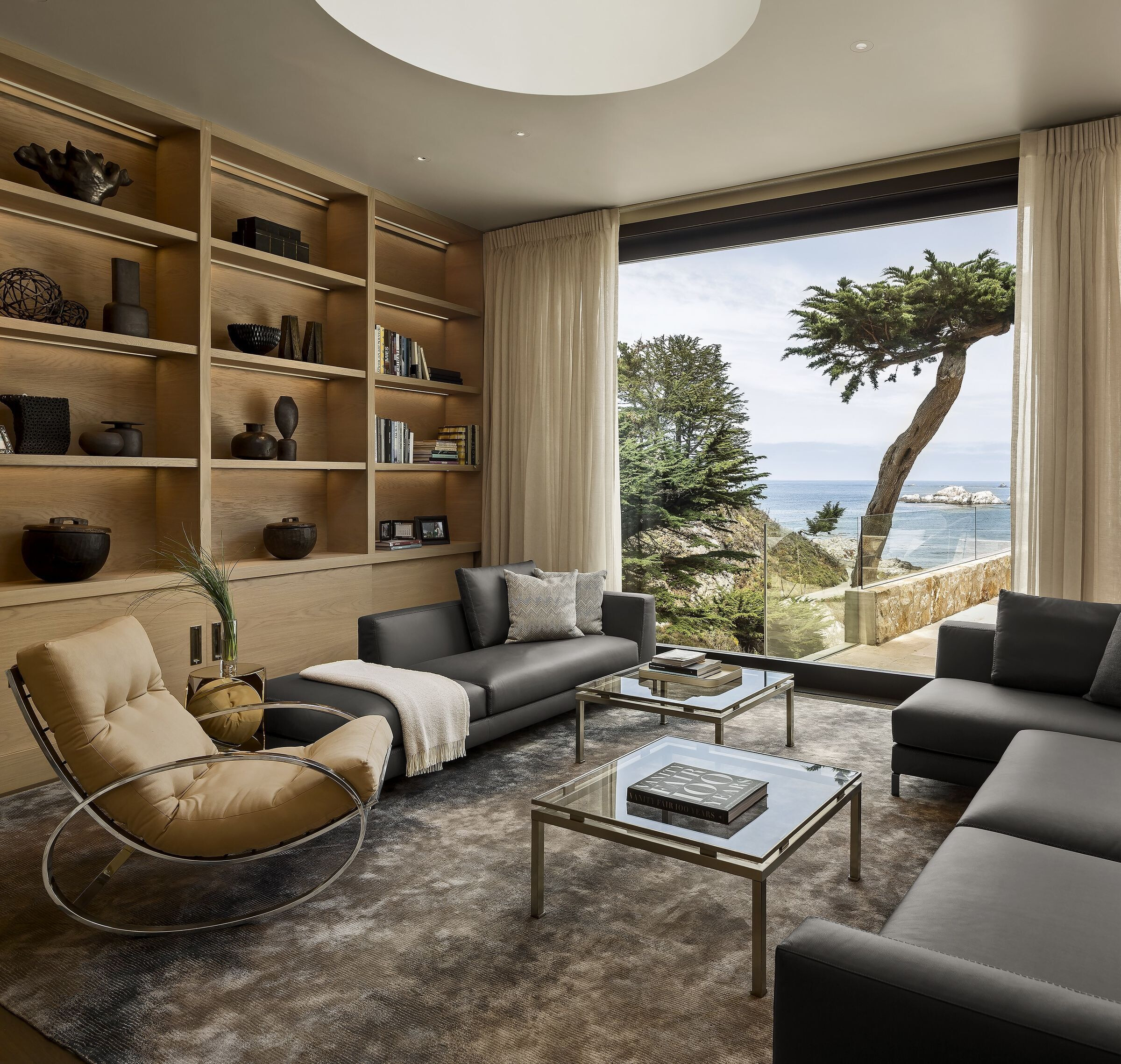 加州悬崖之上的绿色住宅-15