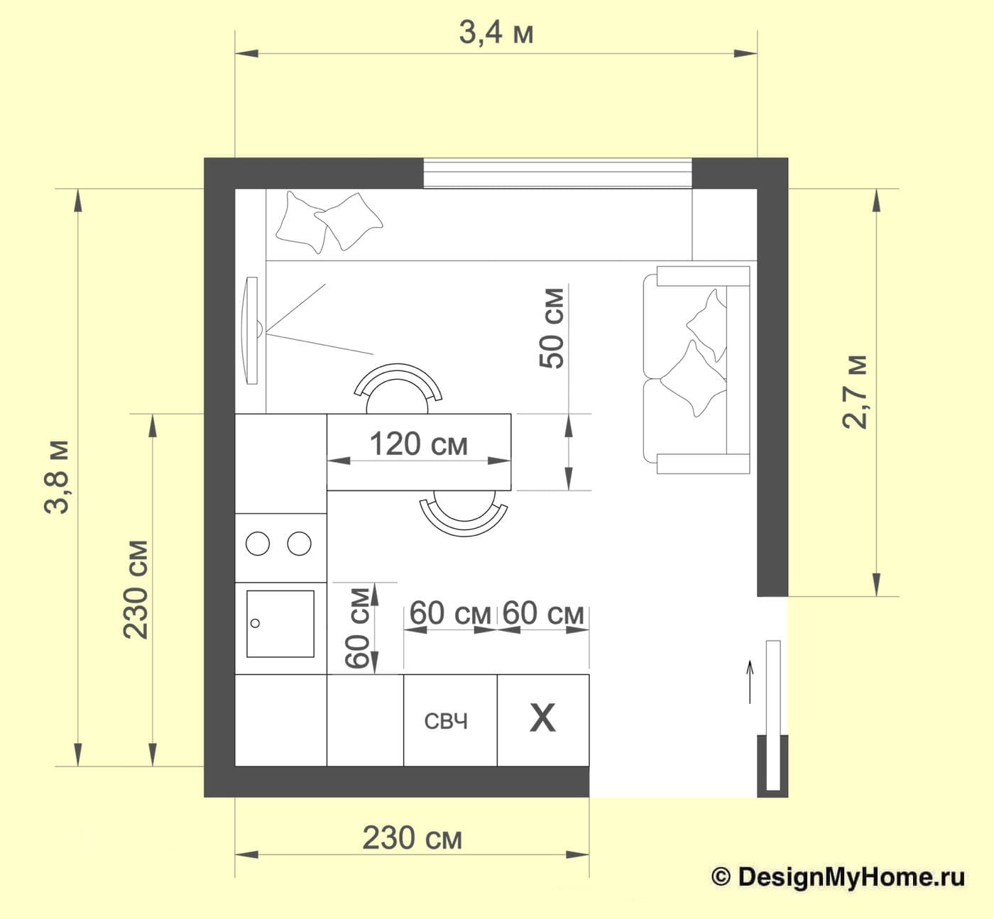 ЖК «Новое Тушино» 45平公寓室内设计丨俄罗斯莫斯科丨Diana-31