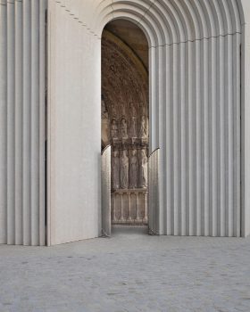 法国昂热大教堂拱形入口及画廊丨隈研吾建筑都市设计事务所