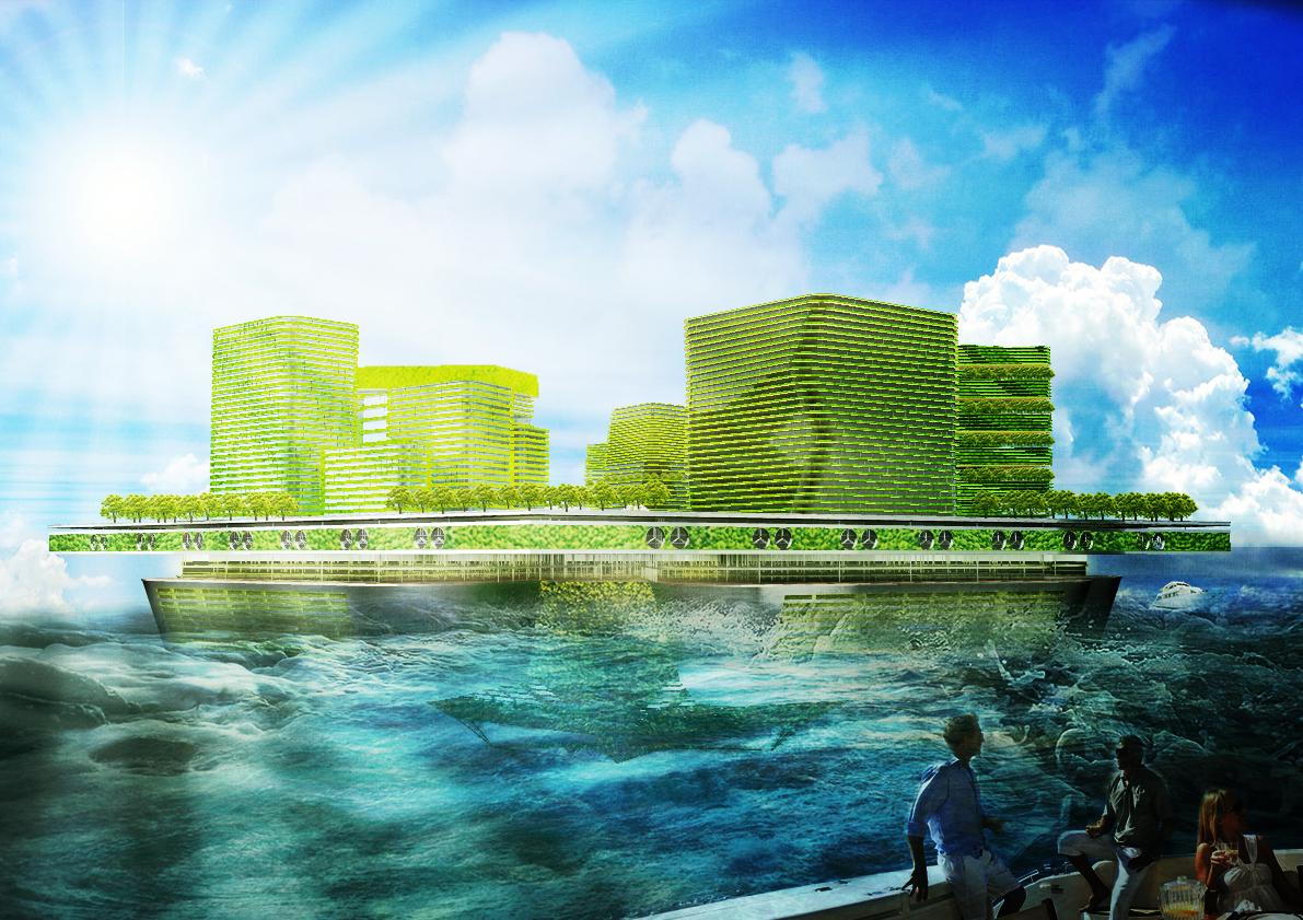 小行星浮动城市——应对海平面上升的生态解决方案-0