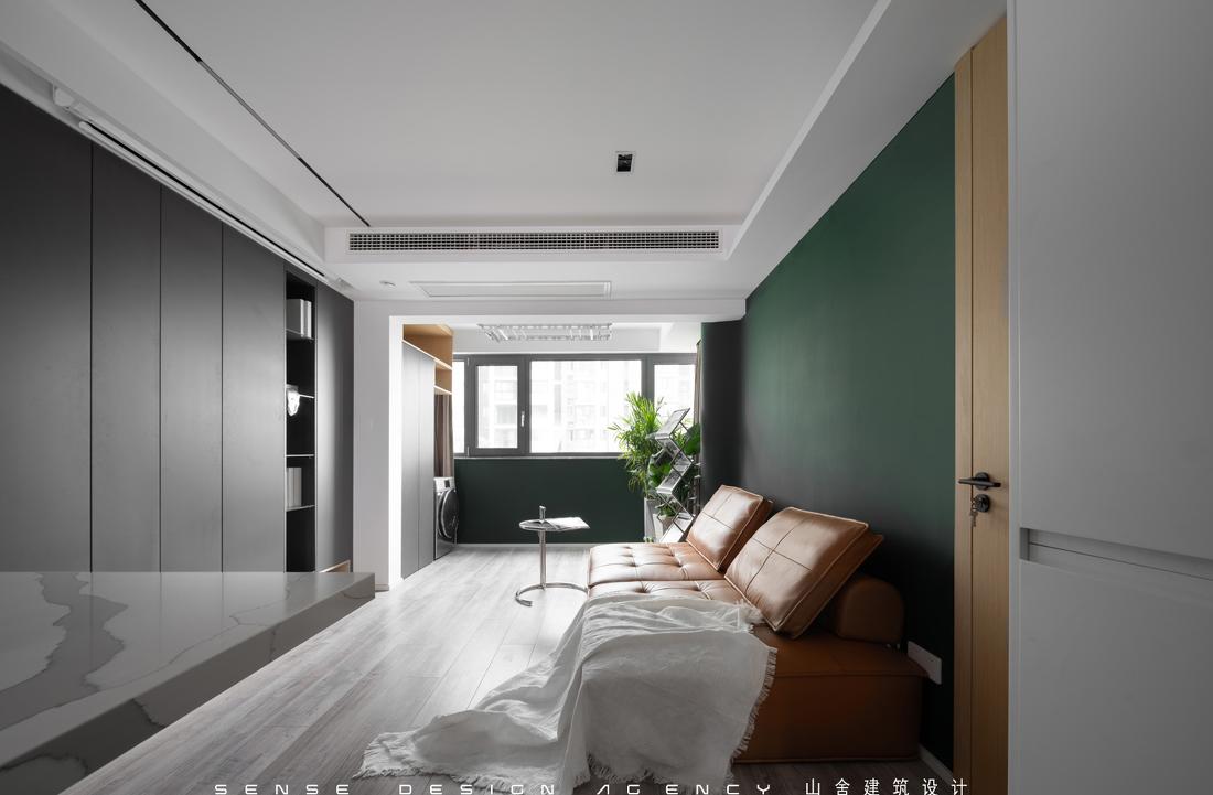 灰色绿调的通透空间 · 小三室变大二室的惊艳改造-4