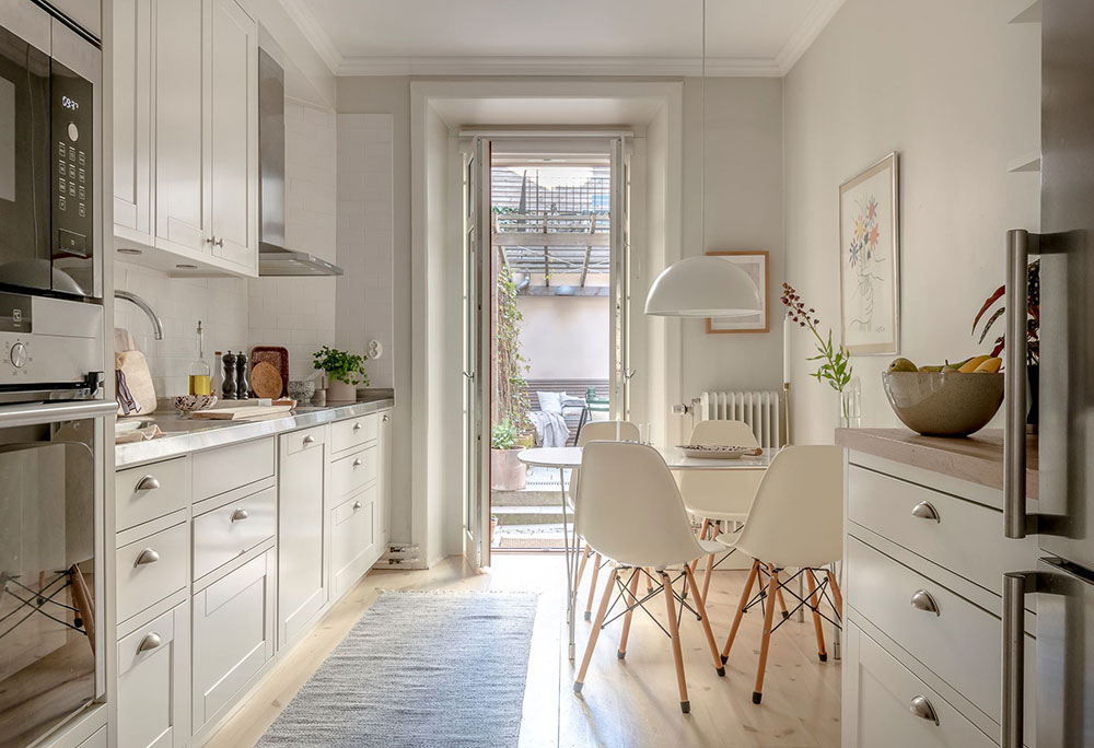 瑞典 84 平米粉色餐厅公寓设计-21