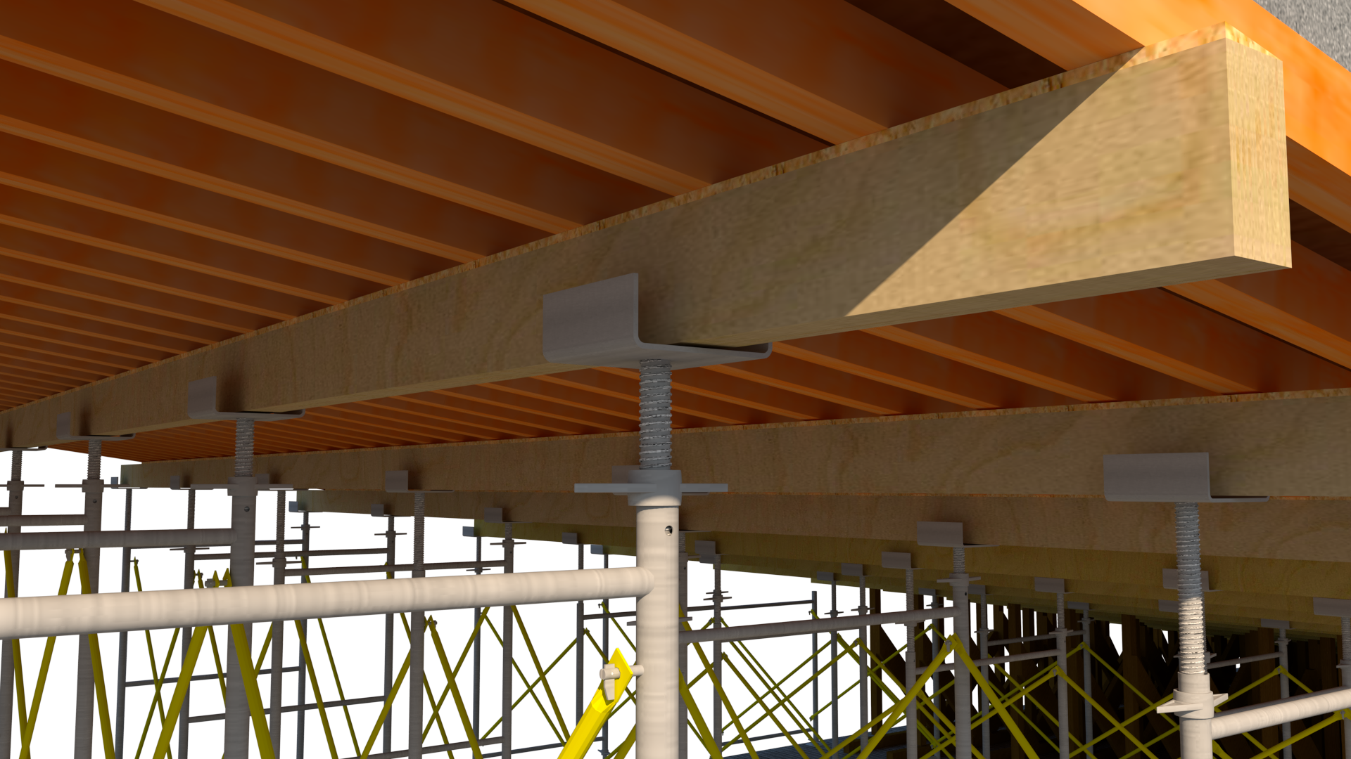 Falsework Acrow V-shore Frame and LVL Main & secondary-22