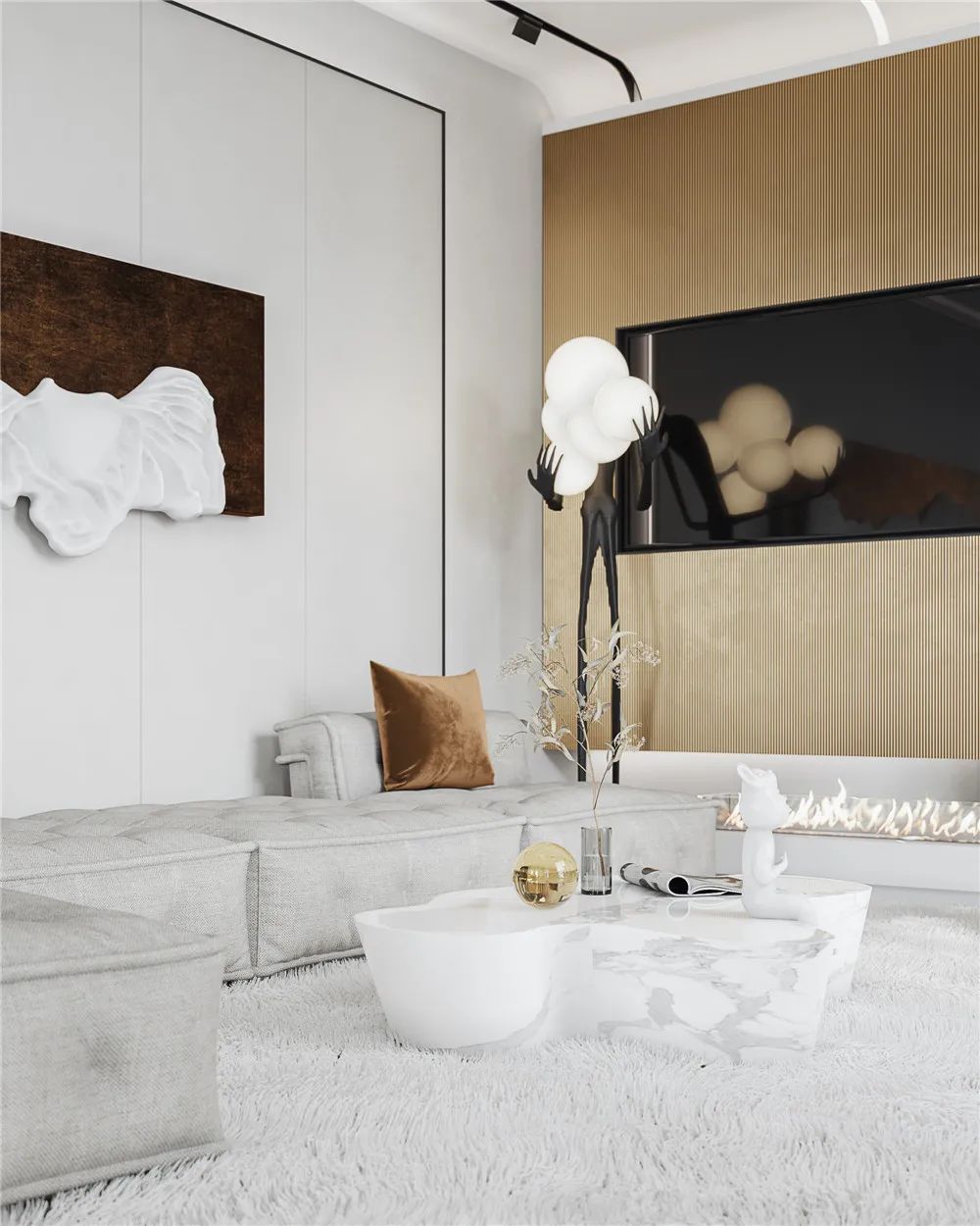 南京 900㎡极简雅宅 | 白色光影里的时光艺术-20