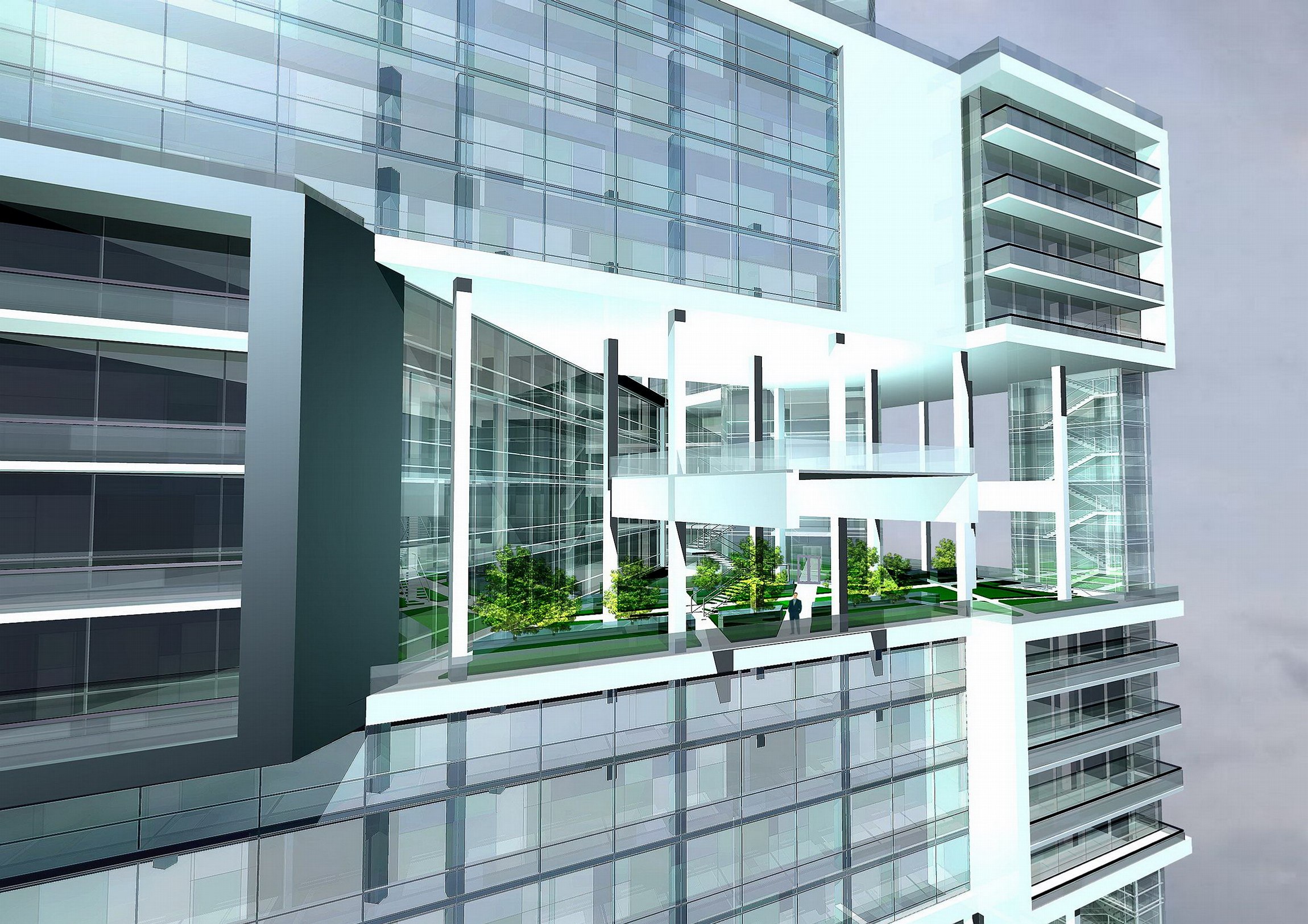 莫斯科 1 号 Zemelny pereulok 办公室和酒店建筑设计-5