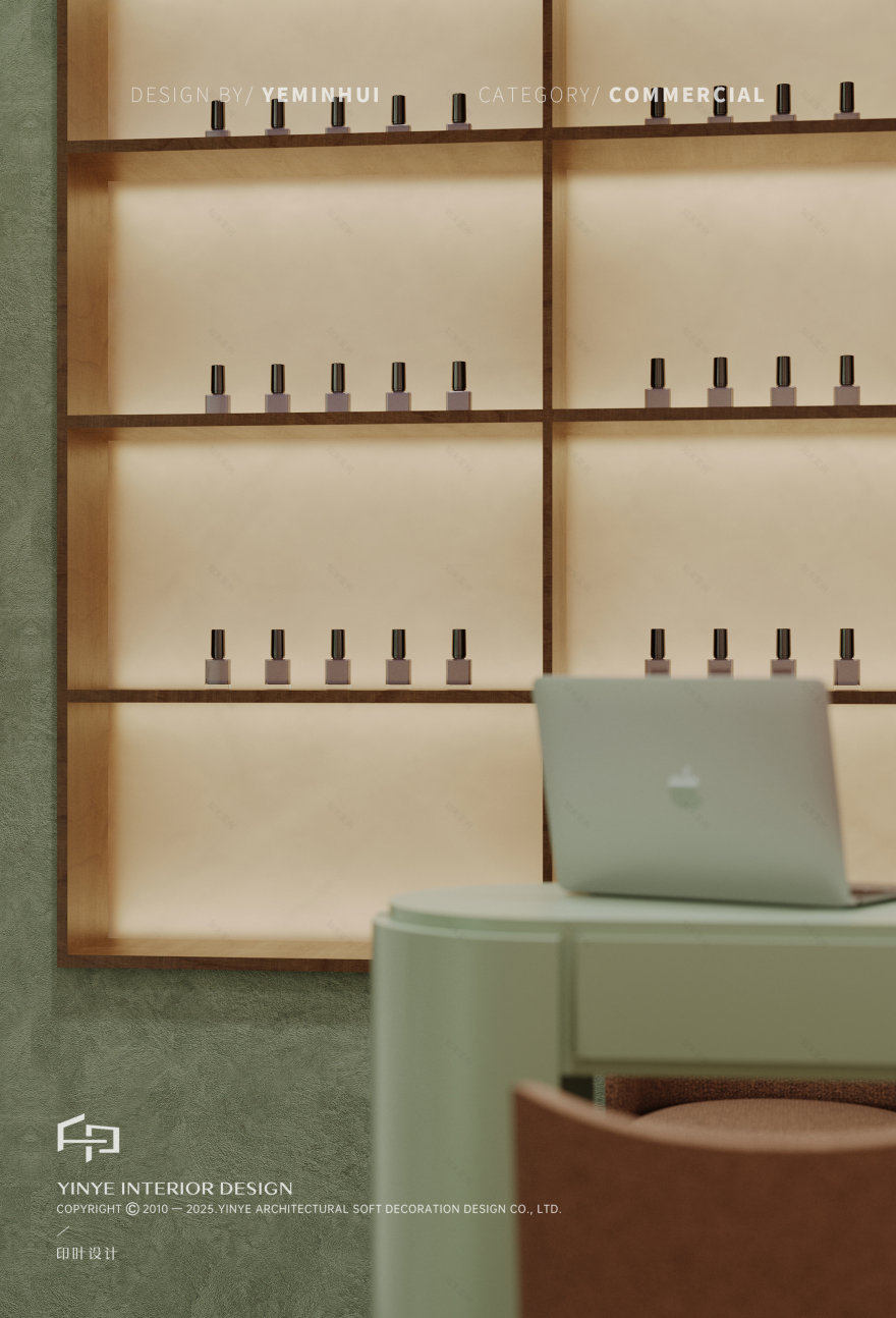 尼尔斯Naelsy 新国风美甲美睫美容品牌空间设计丨印叶设计-3