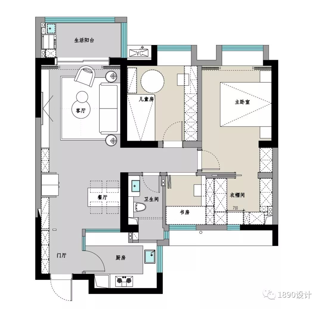 万科森林公园 242㎡通厅设计，折纸概念让空间更立体-70